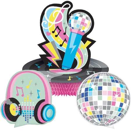 Creative Converting Birthday Beats Disco Party Honeycomb Centerpieces, 6PK 372841